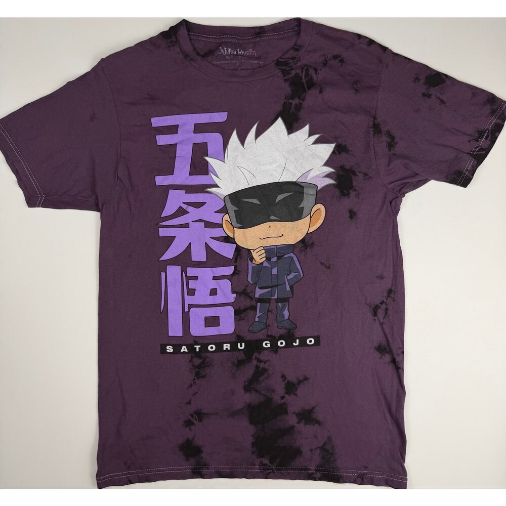 Jujutsu Kaisen Satoru Gojo Tie Dye Anime Graphic T Shirt Purple Size Small